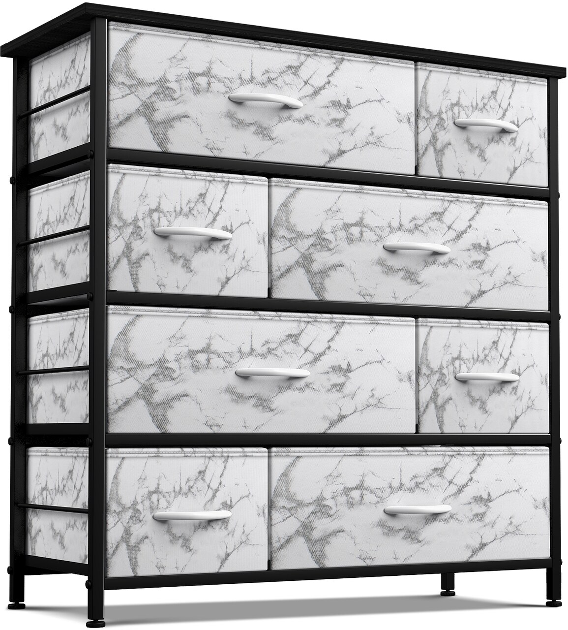 Sorbus Dresser with 8 Drawers - Storage Chest Organizer with Steel Frame, Wood Top, Handles, Fabric Bins